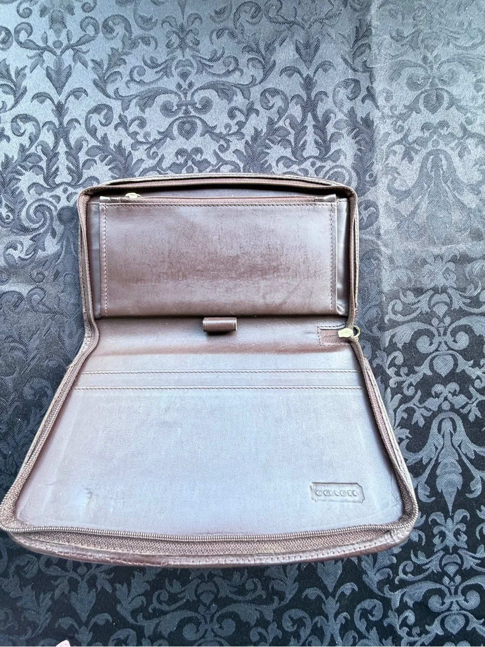 Coach Lot Vintage Leather Travel Organizer Signature Wristlet Jewelry Case 3pc